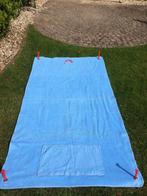 Blauw badlaken met pennen om vast te zetten  190/100, Ophalen of Verzenden, Zo goed als nieuw, Blauw