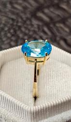 Prachtige aquamarijn 14k gouden ring, Nieuw, Ophalen of Verzenden, 17 tot 18, Dame