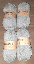 Saskia Lurex zilvergrijs 4 bollen, Ophalen of Verzenden, Zo goed als nieuw, Breien of Haken, Wol of Garen