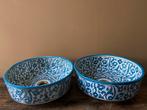 Marokkaanse waskommen blauw - beige - zwart wit - bloemen, Ophalen of Verzenden, Nieuw, Steen, Wastafel