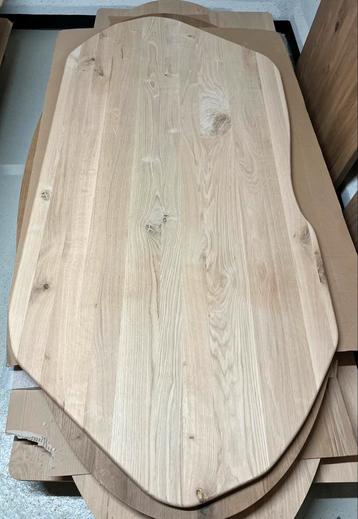 Organische eettafel 205x95x3 bolle kanten eiken rustiek beschikbaar voor biedingen