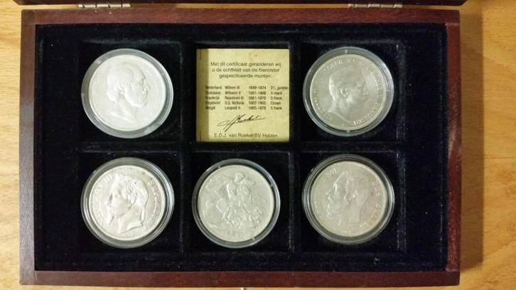 Zilver Munten Set - Koningen Van Europa, Postzegels en Munten, Munten | Europa | Niet-Euromunten, Setje, Overige landen, Zilver