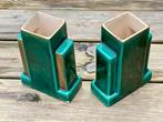 Groene Art Deco Vazen - Set van 2, Antiek en Kunst, Antiek | Vazen, Ophalen of Verzenden