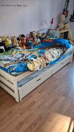 1 persoons bed met onderbed en lades, Ophalen, 85 tot 100 cm, Gebruikt, Lattenbodem