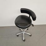 Score werkkruk - zwarte skai werkplaatskruk labkruk, Huis en Inrichting, Stoelen, Ophalen, Gebruikt, Zwart, Eén