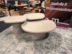 Salontafel set 3-delig off white 50%Korting Direct/Leverbaar, Huis en Inrichting, Ophalen, 50 tot 100 cm, #Salontafel#Bijzettafel#Beige#3-delig#Aluminium#off white
