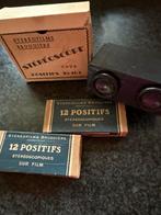 Stereoscoop, met originele doos. Met 2 doosjes met dia’s, Ophalen of Verzenden