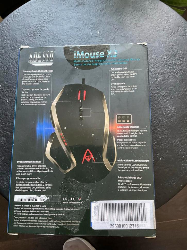 Adesso iMouse X3 Gaming Muis - Nieuw in doos!, Computers en Software, Muizen, Nieuw, Muis, Gaming muis, Ophalen