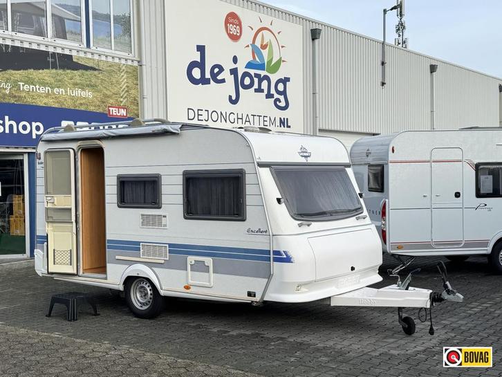Hobby Excellent 400 SB - Voortent - Zakluifel -, Caravans en Kamperen, Caravans, Bedrijf, tot en met 4, 750 - 1000 kg, Treinzit