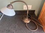 Vintage messing bureaulamp, Huis en Inrichting, Lampen | Tafellampen, Ophalen, Zo goed als nieuw, Minder dan 50 cm