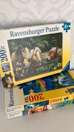 Ravensburger set van 3 puzzels - paarden - 8+, Ophalen, Meer dan 50 stukjes, Zo goed als nieuw
