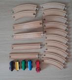 Vintage ikea houten treinbaan met trein en brandweerauto, Kinderen en Baby's, Speelgoed | Houten speelgoed, Ophalen of Verzenden