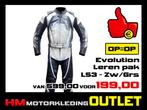 Leren motorpak Evolution LS3 Zw-Grijs-Wit - MEN 46 54, Info@huybersmotoren.nl, HM - Sale, NL, Ophalen