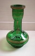 Decoratieve vaas uitgevoerd in glas, kleur groen, Ophalen of Verzenden, Minder dan 50 cm, Groen, Glas