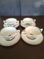 4 soepkommen gemerkt Society ceramics Maastricht landschap, Ophalen of Verzenden