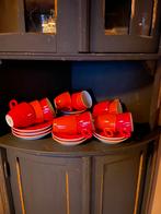 Walkure servies porseleinservies 12 delig, rood/oranje, Huis en Inrichting, Keuken | Servies, Ophalen of Verzenden, Zo goed als nieuw