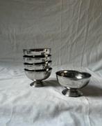 Vintage Franse RVS ijscoupes | klassieke coupe | jaren 70, Ophalen, Overige materialen, Overige stijlen, Overige typen