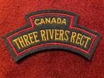 Canadese WW2 Three Rivers Regiment Schouderembleem, Verzenden, Landmacht, Overige gebieden, Embleem of Badge
