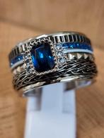 Ixxxi ring maat 20 compleet, zilver blauw., Sieraden, Tassen en Uiterlijk, Ringen, Nieuw, 20 of groter, Ophalen of Verzenden, Zilver