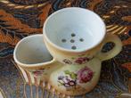 Originele antieke scheerkom uit Engeland met bloemen 16 cm., Antiek en Kunst, Ophalen of Verzenden