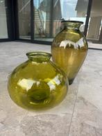 Glazen Vazen Set, Ophalen, Minder dan 50 cm, Groen, Glas