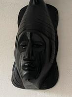 Zwart Houten Masker - Inheems Kunstwerk 50x30cm, Ophalen of Verzenden