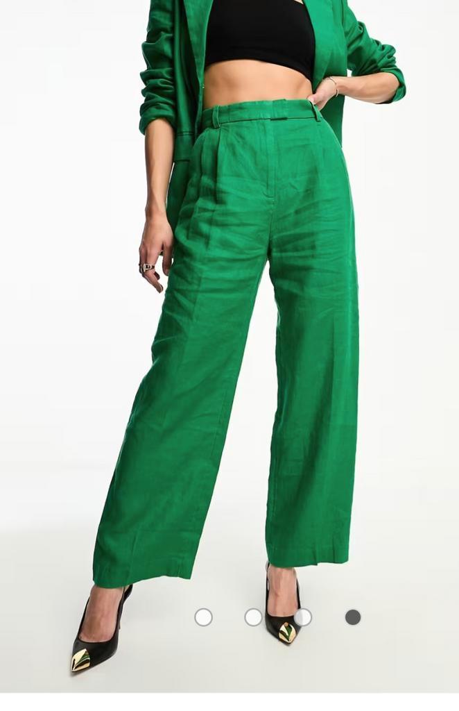 100% linnen pantalon Los Angeles atelier & other stories, Kleding | Dames, Broeken en Pantalons, Zo goed als nieuw, Groen, Lang