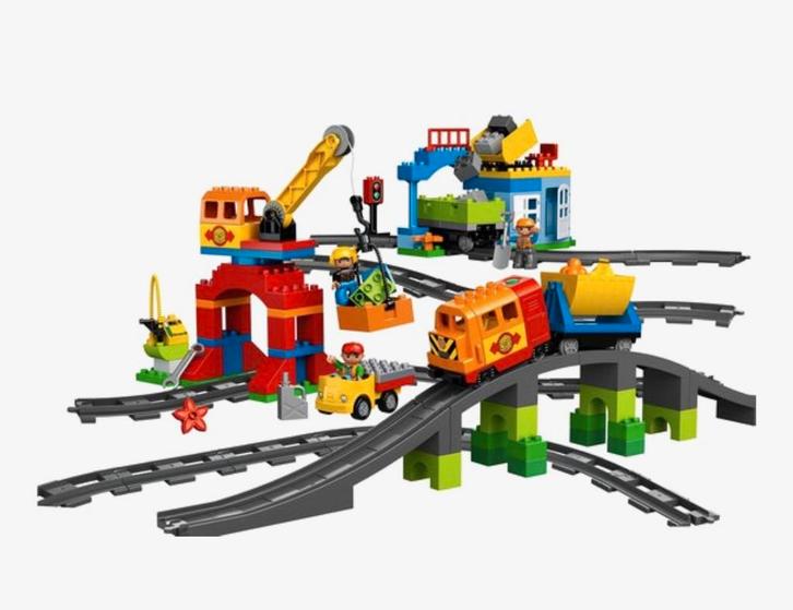 Duplo Luxe Treinset en meer, Kinderen en Baby's, Speelgoed | Bouwstenen, Zo goed als nieuw, Ophalen