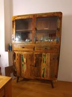 Dressoir massief gerecycled hout 180x120x38 cm, Huis en Inrichting, Kasten | Dressoirs, Ophalen, 100 tot 150 cm, Zo goed als nieuw