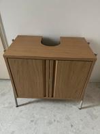 BYASJÖN Wastafelkast, met deuren eikenpatroon, 66x37x59 cm, Huis en Inrichting, Badkamer | Badkamermeubels, Ophalen, 50 tot 100 cm