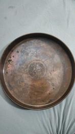 Vintage Amstel dienblad – Brouwerij De Amstel (koper), Ophalen of Verzenden, Gebruikt, Rond, Overige materialen