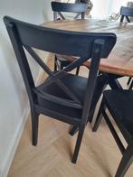 Mooie Rond houten eettafel met stoelen, Huis en Inrichting, Ophalen, Gebruikt, Rond, 100 tot 150 cm