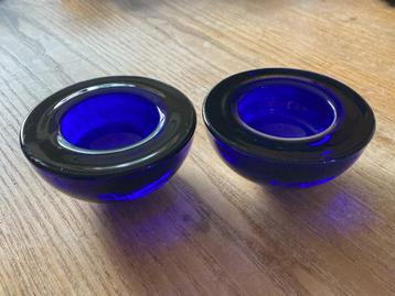 Iittala waxinelichthouders model Ballo blauw beschikbaar voor biedingen