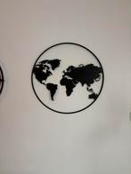 Wereldkaart wanddecoratie zwart, Huis en Inrichting, Woonaccessoires | Wanddecoraties, Ophalen of Verzenden