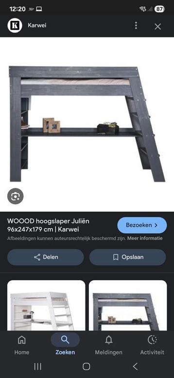 Hoogslaper met bureau Woood beschikbaar voor biedingen