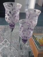 Vintage glazen (windlichten) 3 stuks, Antiek en Kunst, Ophalen of Verzenden