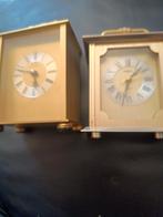 Te koop 2 tafel klokjes van goudkleur messing gemaakt, Ophalen of Verzenden