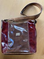 Damestas met schouderband en handvat, Hexagona, Ophalen of Verzenden, Zo goed als nieuw, Bruin, Handtas
