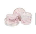 Marble serviesset roze en grijs, Huis en Inrichting, Keuken | Servies, Ophalen, Action@.nl, Actionlaan, Nieuw