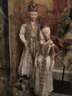 2 antieke SANTOS DOLLS - man en vrouw, Antiek en Kunst, Ophalen