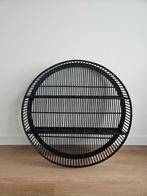 Bamboe wandkast rond zwart ø75x12.5 cm, Huis en Inrichting, Woonaccessoires | Wanddecoraties, Ophalen, Gebruikt