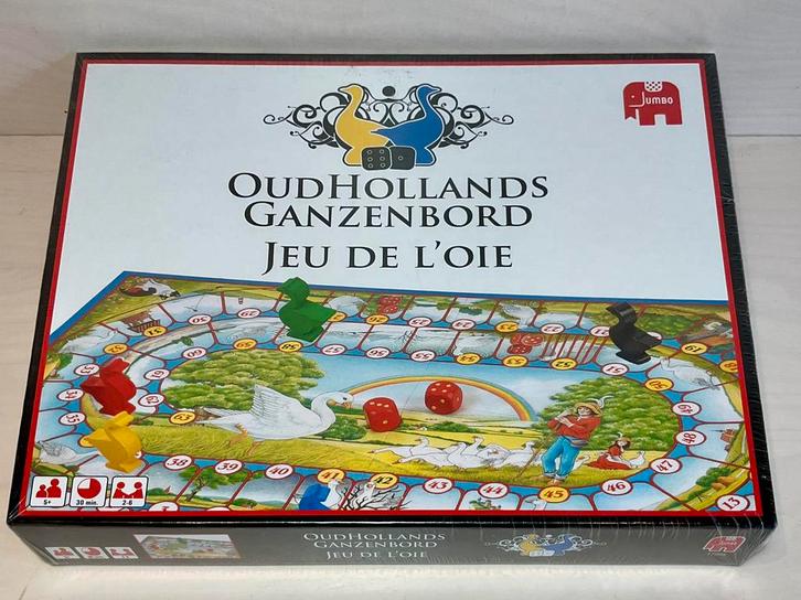 Oud Hollands Ganzenbord van Jumbo nieuw geseald, Hobby en Vrije tijd, Gezelschapsspellen | Bordspellen, Zo goed als nieuw, Ophalen of Verzenden