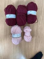 Zeeman bollen wol rood + roze 100% acryl, Hobby en Vrije tijd, Ophalen of Verzenden, Nieuw, Breien of Haken, Wol of Garen