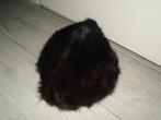 Prachtige Echt Nerts Bont Hoed Muts Bruin, Verzenden, Zo goed als nieuw, One size fits all, Hoed