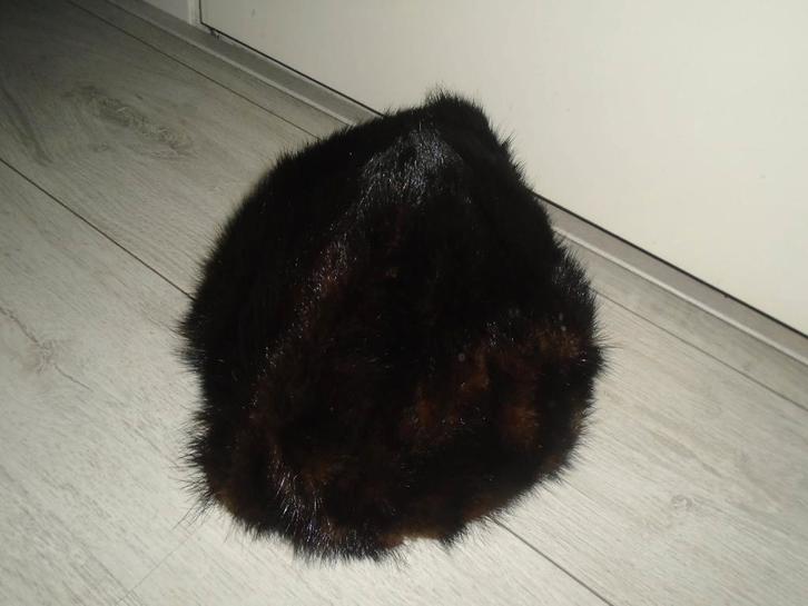 Prachtige Echt Nerts Bont Hoed Muts Bruin, Kleding | Dames, Hoeden en Petten, Zo goed als nieuw, Hoed, One size fits all, Verzenden