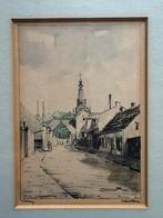 Schilderij stadsgezicht oud Tilburg, Ophalen of Verzenden