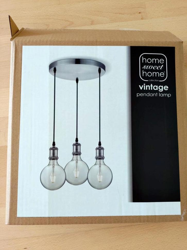 Te koop: Home Sweet Home Vintage hanglamp, Huis en Inrichting, Lampen | Losse lampen, Nieuw, Led-lamp, E27 (groot), Ophalen of Verzenden