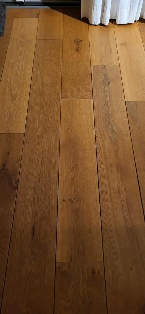 Eiken houten vloer planken, Doe-het-zelf en Verbouw, Vloerdelen en Plavuizen, Gebruikt, Vloerdelen of -planken, Hout, 150 cm of meer