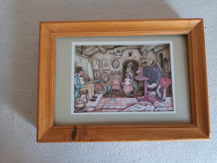 Anton Pieck Print in Houten Lijst, Huis en Inrichting, Woonaccessoires | Schilderijen, Tekeningen en Foto's, Zo goed als nieuw