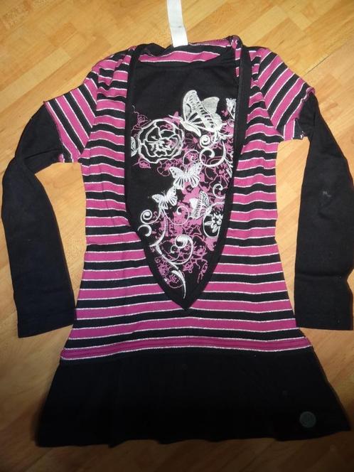 leuke tuniek met vlinders mt 146, Kinderen en Baby's, Kinderkleding | Maat 146, Zo goed als nieuw, Meisje, Jurk of Rok, Ophalen of Verzenden